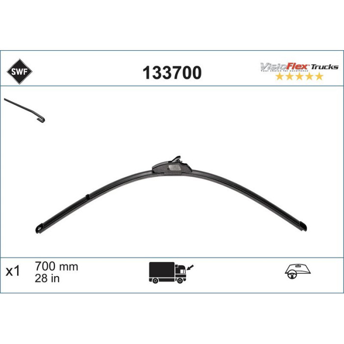 SWF 133700 Wischblatt Scheibenwischer ALTERNATIVE VISIOFLEX TRUCKS SWF 133700 Wischblatt Scheibenwischer ALTERNATIVE VISIOFLEX TRUCKS