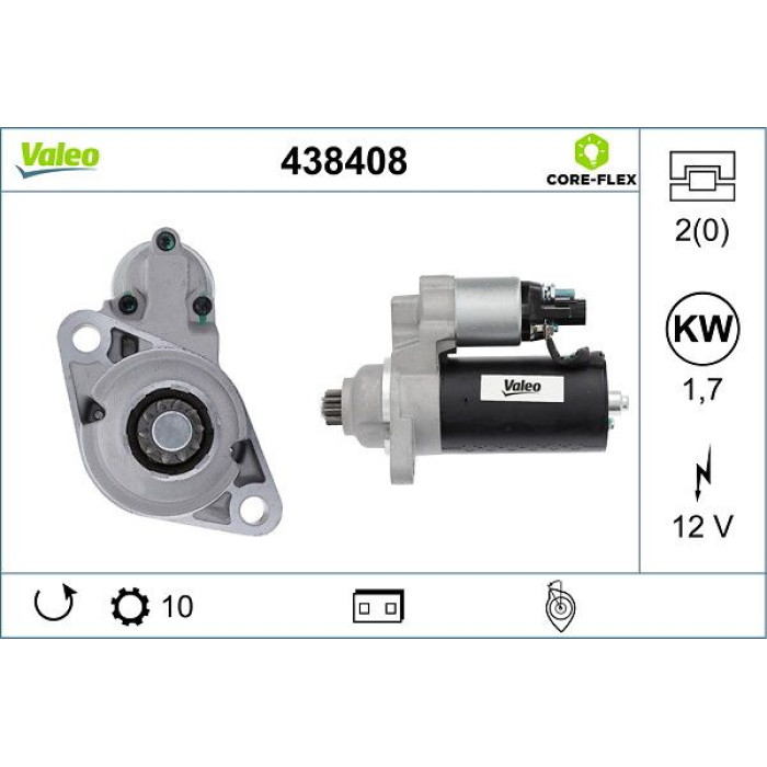 Valeo 438408 Starter CORE-FLEX Valeo 438408 Starter CORE-FLEX