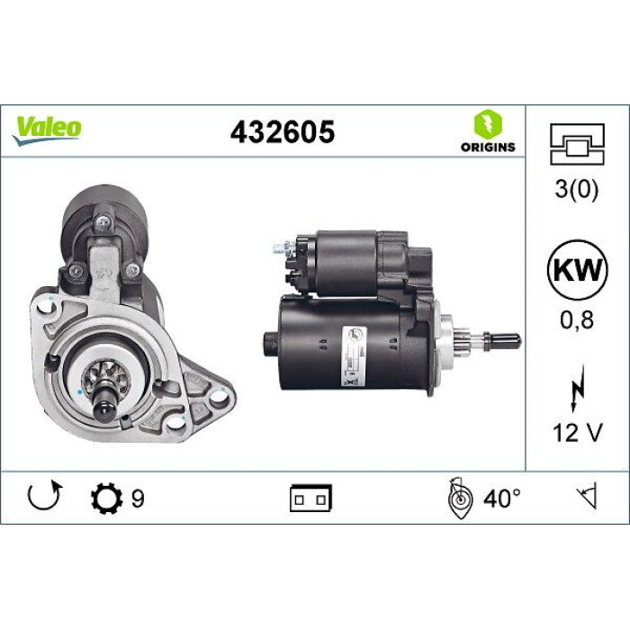 Valeo 432605 Starter ORIGINS Valeo 432605 Starter ORIGINS