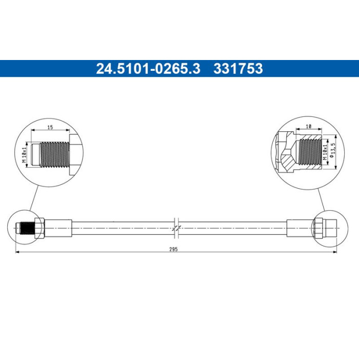 ATE 24.5101-0265.3 Bremsschlauch ATE 24.5101-0265.3 Bremsschlauch