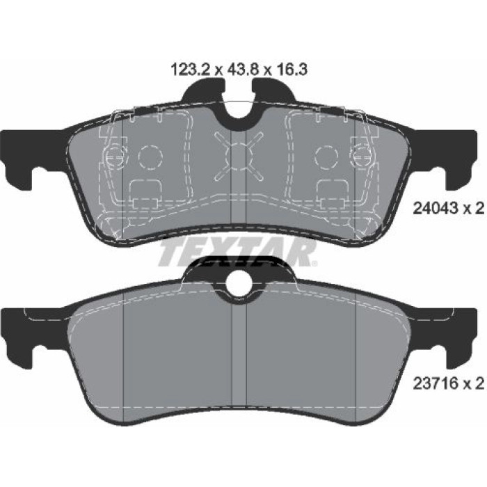 Textar 2404381 Bremsbelagsatz, Scheibenbremse epad