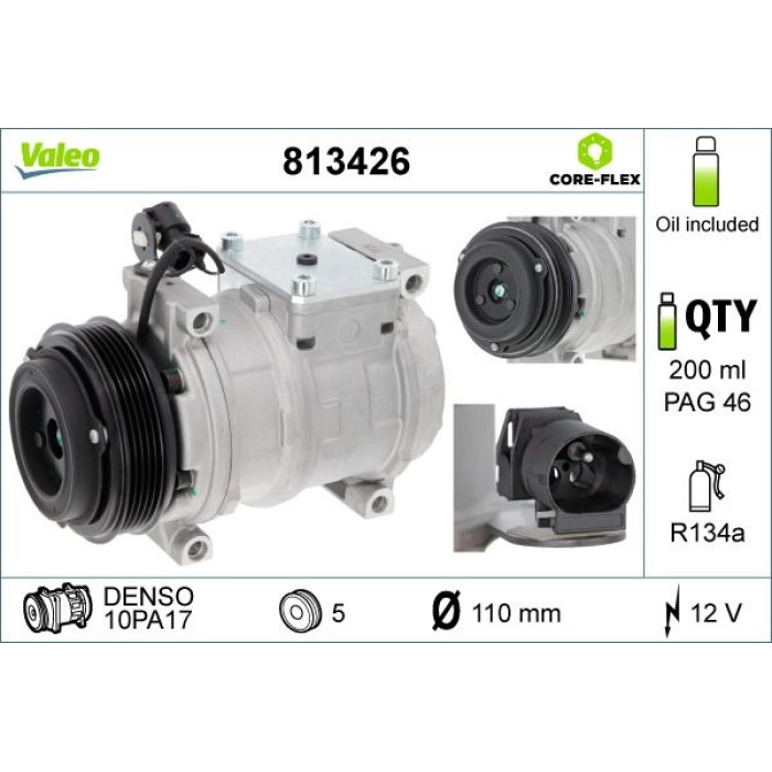 Valeo 813426 Kompressor, Klimaanlage CORE-FLEX Valeo 813426 Kompressor, Klimaanlage CORE-FLEX