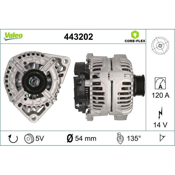 Valeo 443202 Generator CORE-FLEX Valeo 443202 Generator CORE-FLEX