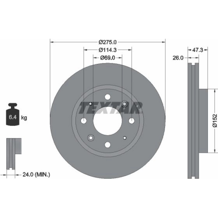 Textar 92136700 Bremsscheibe Textar 92136700 Bremsscheibe