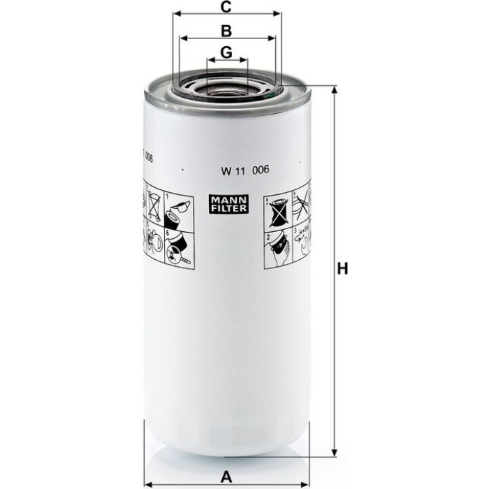 Mann-Filter W 11 006 Ölfilter Mann-Filter W 11 006 Ölfilter