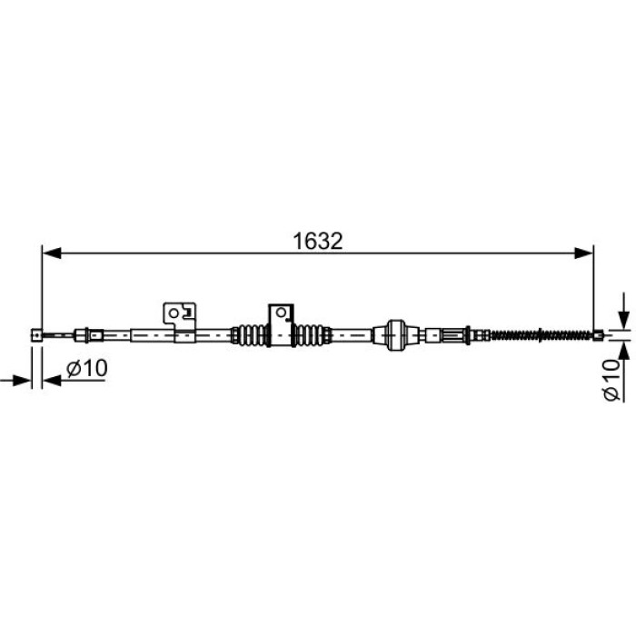 BOSCH 1 987 482 519 Seilzug, Feststellbremse