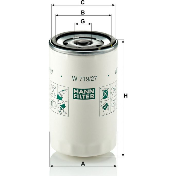 Mann-Filter W 719/27 Ölfilter Mann-Filter W 719/27 Ölfilter