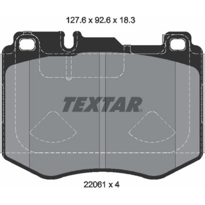 Textar 2206103 Bremsbelagsatz, Scheibenbremse Q+ Textar 2206103 Bremsbelagsatz, Scheibenbremse Q+