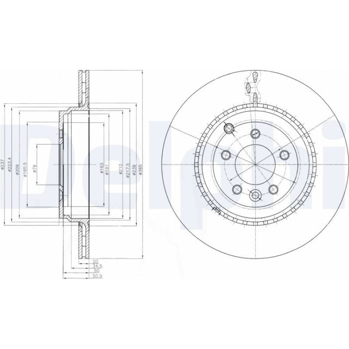 Delphi BG9082C Bremsscheibe Delphi BG9082C Bremsscheibe