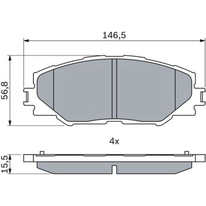 BOSCH 0 986 494 174 Bremsbelagsatz, Scheibenbremse BOSCH 0 986 494 174 Bremsbelagsatz, Scheibenbremse