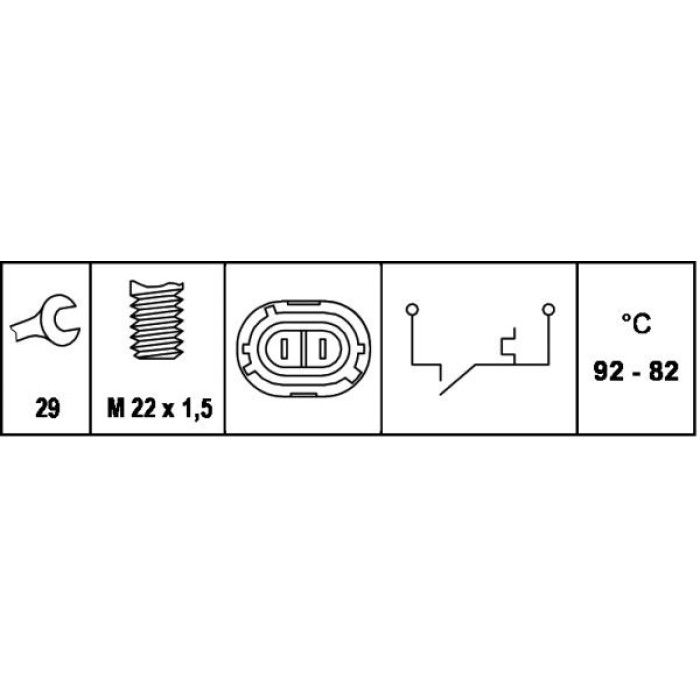 Hella 6ZT 007 808-011 Temperaturschalter, Kühlerlüfter Hella 6ZT 007 808-011 Temperaturschalter, Kühlerlüfter