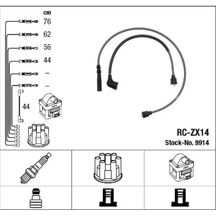 NGK 9914 Zündleitungssatz NGK 9914 Zündleitungssatz