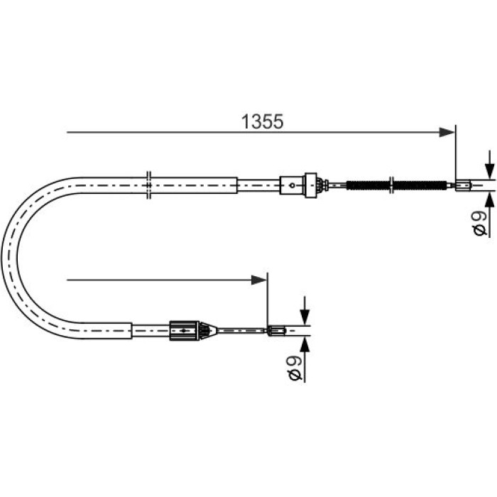 BOSCH 1 987 477 644 Seilzug, Feststellbremse BOSCH 1 987 477 644 Seilzug, Feststellbremse