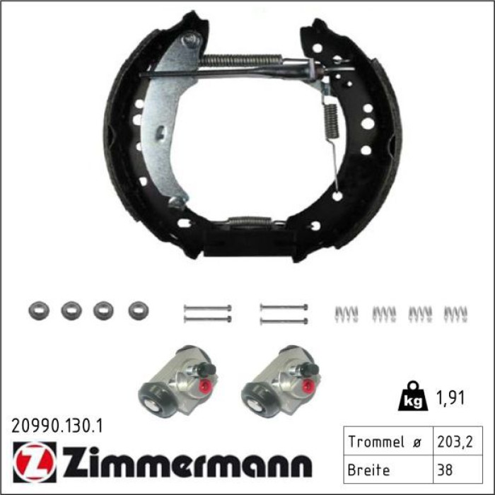 Zimmermann 20990.130.1 Bremsbackensatz KIT Z