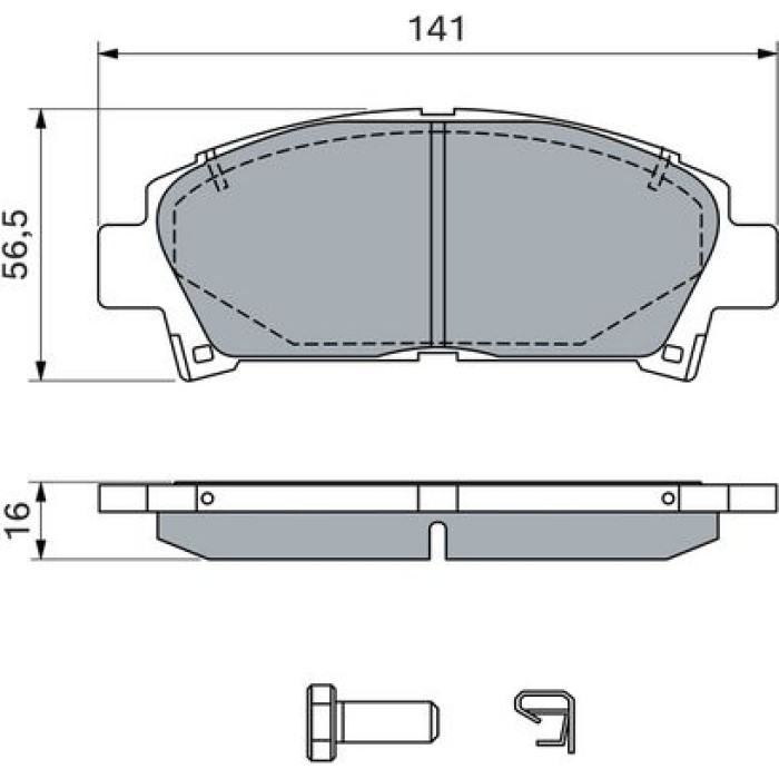 BOSCH 0 986 424 799 Bremsbelagsatz, Scheibenbremse BOSCH 0 986 424 799 Bremsbelagsatz, Scheibenbremse