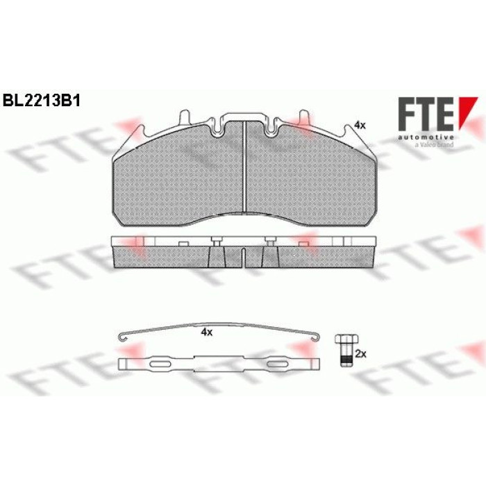 FTE 9500006 Bremsbelagsatz, Scheibenbremse