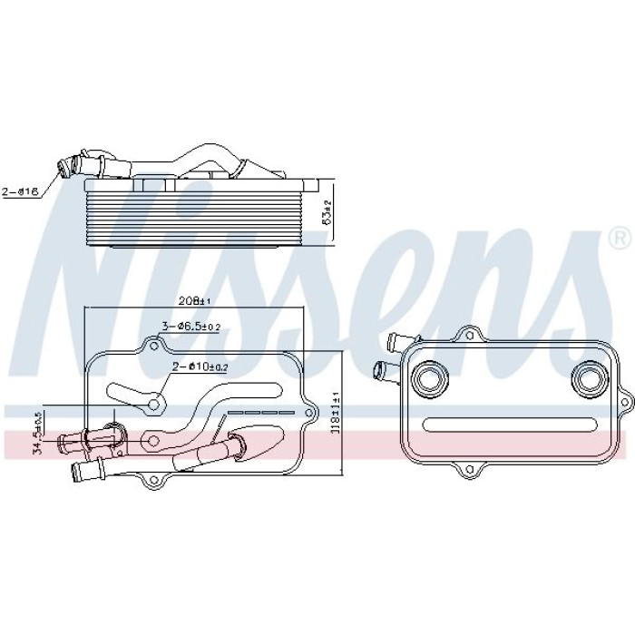 Nissens 90782 Ölkühler, Automatikgetriebe Nissens 90782 Ölkühler, Automatikgetriebe