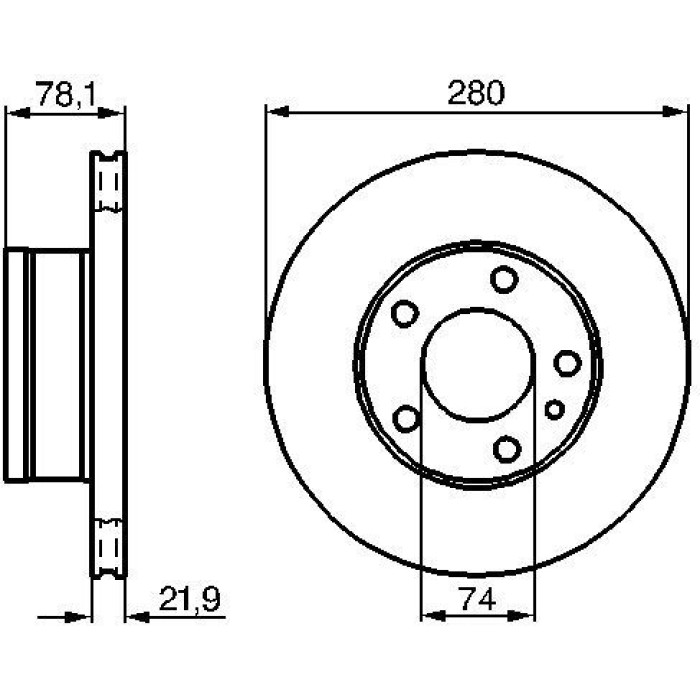 BOSCH 0 986 478 041 Bremsscheibe BOSCH 0 986 478 041 Bremsscheibe