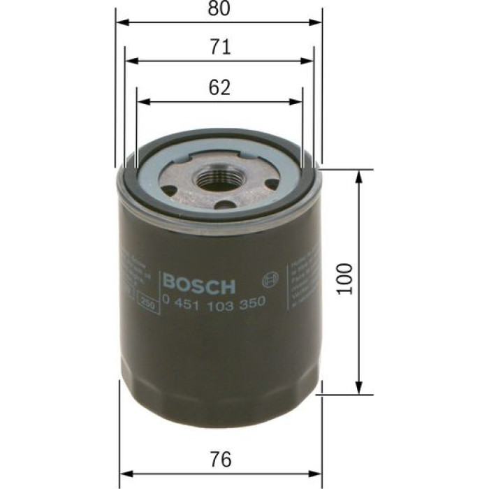 BOSCH 0 451 103 350 Ölfilter BOSCH 0 451 103 350 Ölfilter