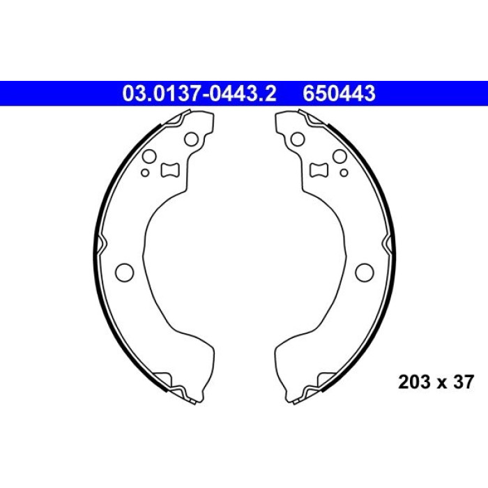 ATE 03.0137-0443.2 Bremsbackensatz