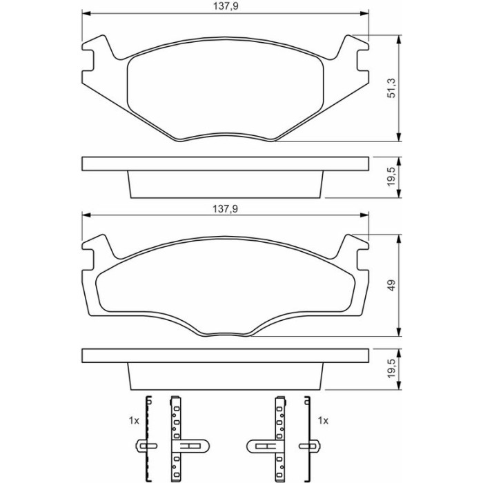 BOSCH 0 986 468 873 Bremsbelagsatz, Scheibenbremse BOSCH 0 986 468 873 Bremsbelagsatz, Scheibenbremse