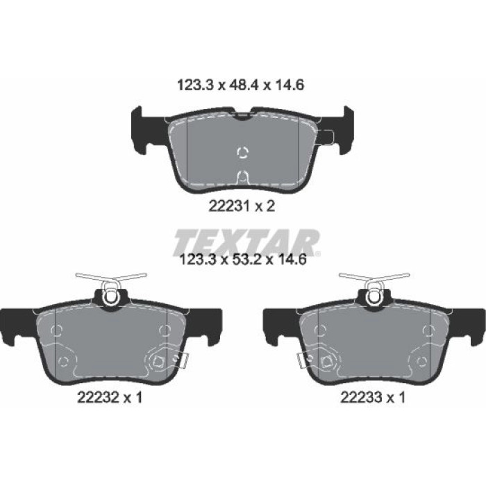 Textar 2223103 Bremsbelagsatz, Scheibenbremse Q+ Textar 2223103 Bremsbelagsatz, Scheibenbremse Q+