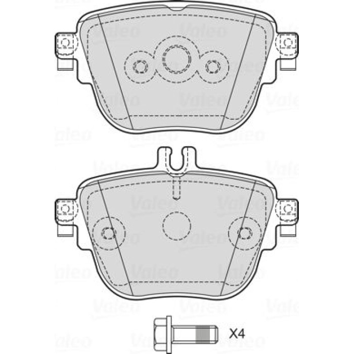 Valeo 601765 Bremsbelagsatz, Scheibenbremse
