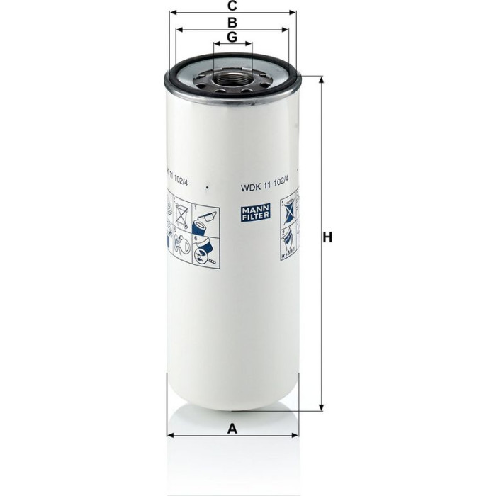 Mann-Filter WDK 11 102/4 Kraftstofffilter Mann-Filter WDK 11 102/4 Kraftstofffilter