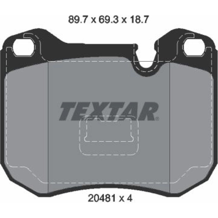 Textar 2048102 Bremsbelagsatz, Scheibenbremse Q+ Textar 2048102 Bremsbelagsatz, Scheibenbremse Q+