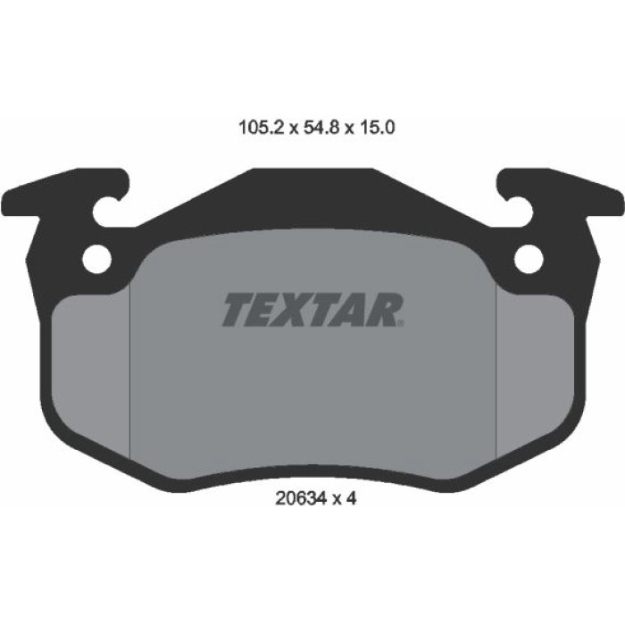 Textar 2063402 Bremsbelagsatz, Scheibenbremse