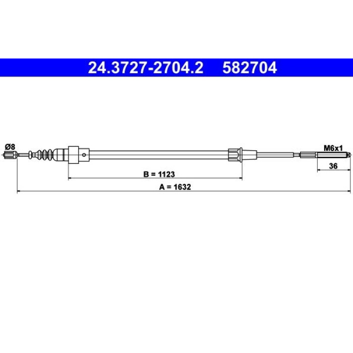 ATE 24.3727-2704.2 Seilzug, Feststellbremse
