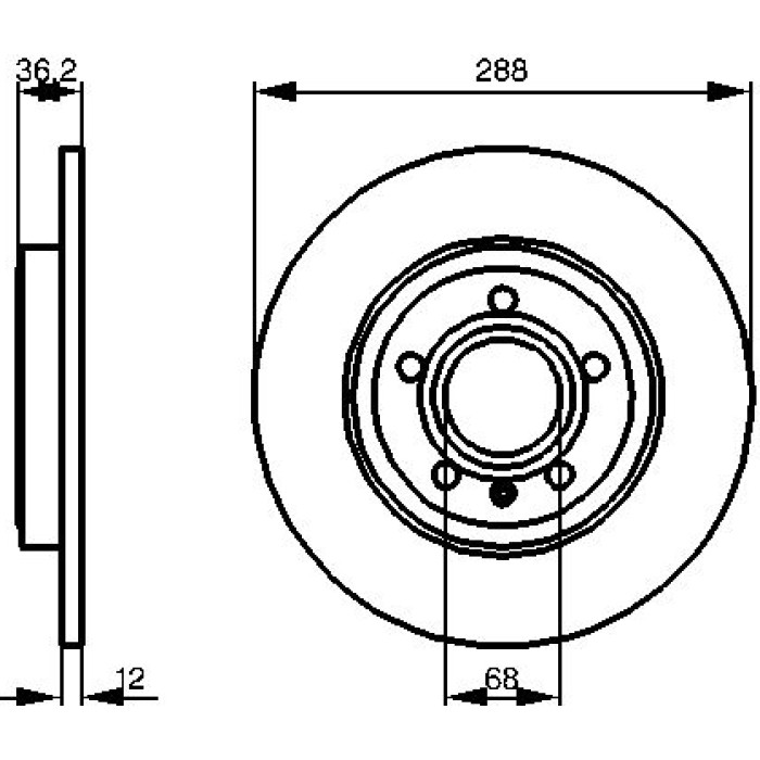 BOSCH 0 986 479 252 Bremsscheibe