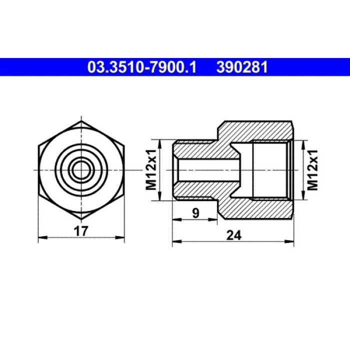 Adapter, Bremsleitung 03.3510-7900.1 Adapter, Bremsleitung 03.3510-7900.1