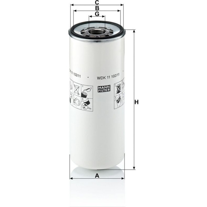 Mann-Filter WDK 11 102/11 Kraftstofffilter Mann-Filter WDK 11 102/11 Kraftstofffilter