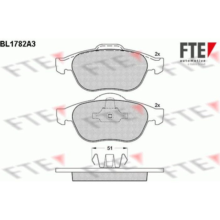 FTE 9010352 Bremsbelagsatz, Scheibenbremse FTE 9010352 Bremsbelagsatz, Scheibenbremse