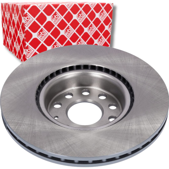 FEBI 24384 Bremsscheibe Ø312mm + 16502 Bremsbeläge Vorderachse