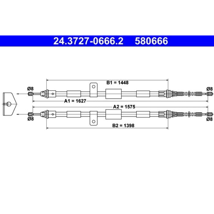 ATE 24.3727-0666.2 Seilzug, Feststellbremse