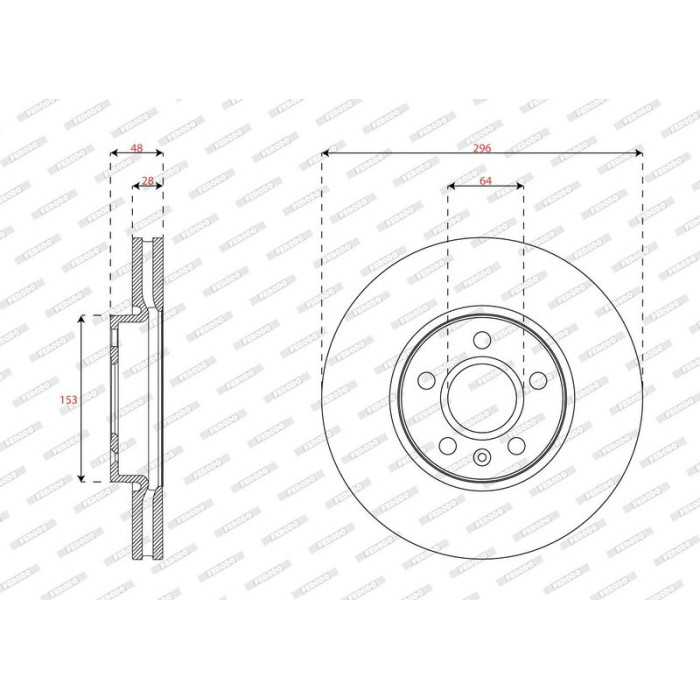 Ferodo DDF2888C Bremsscheibe PREMIER Ferodo DDF2888C Bremsscheibe PREMIER