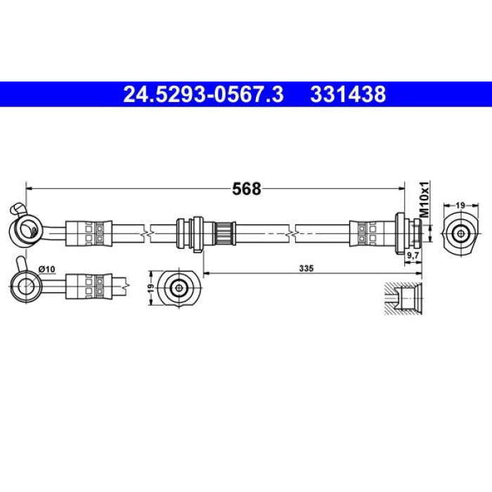 ATE 24.5293-0567.3 Bremsschlauch