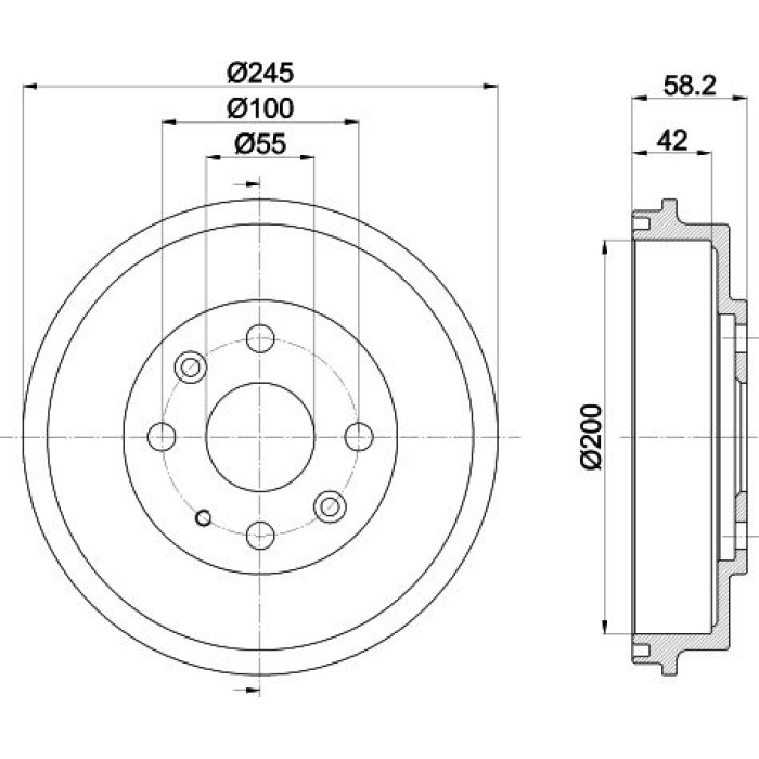 Hella 8DT 355 300-761 Bremstrommel Hella 8DT 355 300-761 Bremstrommel