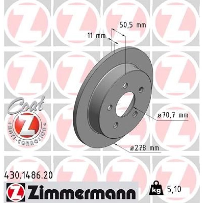 Zimmermann 430.1486.20 Bremsscheibe Coat Z Zimmermann 430.1486.20 Bremsscheibe Coat Z