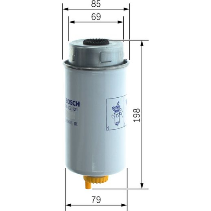 BOSCH F 026 402 121 Kraftstofffilter
