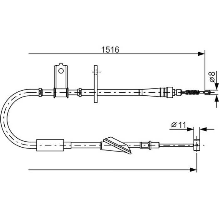 BOSCH 1 987 477 771 Seilzug, Feststellbremse BOSCH 1 987 477 771 Seilzug, Feststellbremse