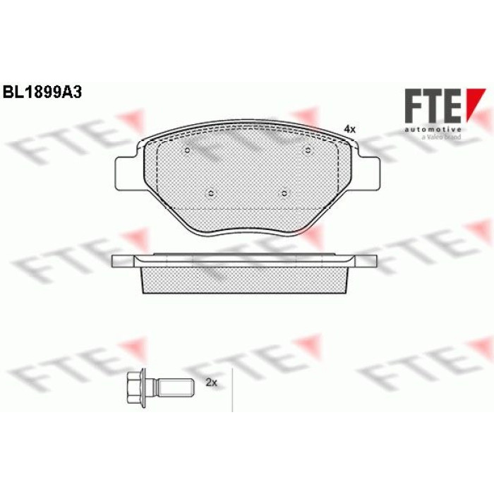 FTE 9010486 Bremsbelagsatz, Scheibenbremse FTE 9010486 Bremsbelagsatz, Scheibenbremse