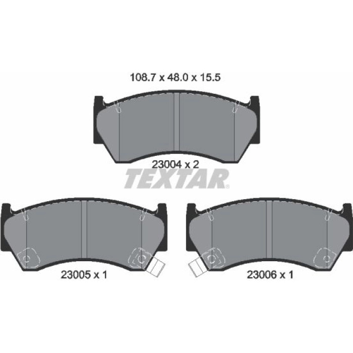 Textar 2300401 Bremsbelagsatz, Scheibenbremse