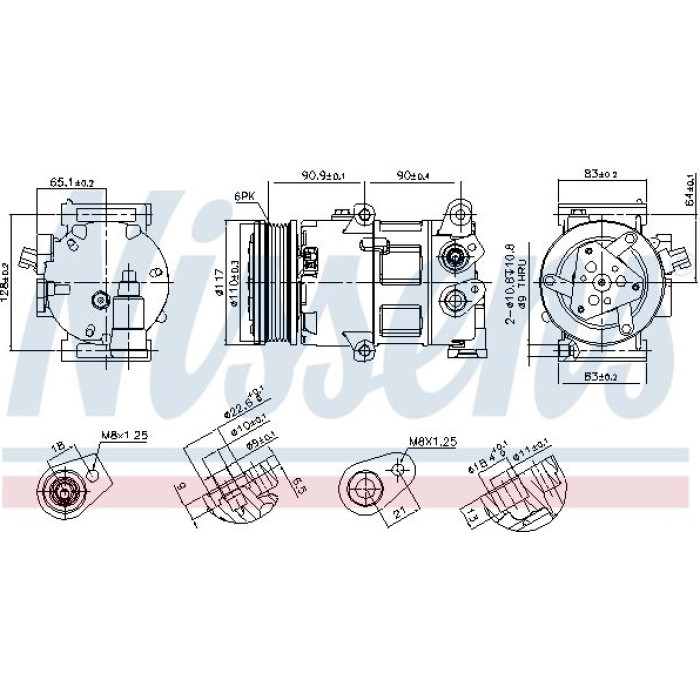 Nissens 890418 Kompressor, Klimaanlage FIRST FIT Nissens 890418 Kompressor, Klimaanlage FIRST FIT
