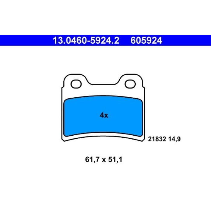 Bremsbelagsatz, Scheibenbremse 13.0460-5924.2 Bremsbelagsatz, Scheibenbremse 13.0460-5924.2