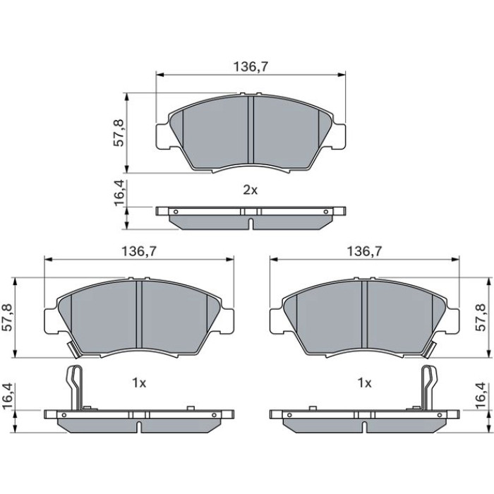 Bremsbelagsatz, Scheibenbremse 0 986 461 759 Bremsbelagsatz, Scheibenbremse 0 986 461 759