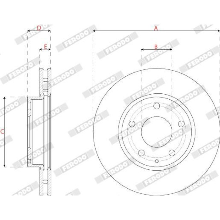 Ferodo DDF2532C Bremsscheibe PREMIER
