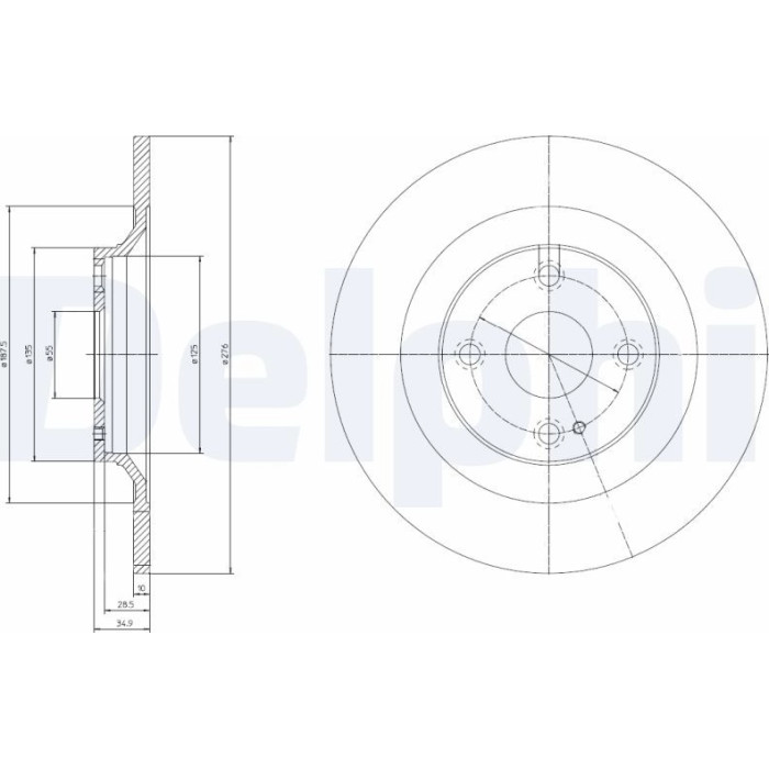 Delphi BG3967 Bremsscheibe Delphi BG3967 Bremsscheibe